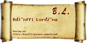 Bánffi Loréna névjegykártya
